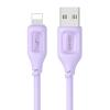 USAMS καλώδιο Lightning σε USB US-SJ618, 2.4A, 1m, μωβ | Καλώδια - Αντάπτορες | elabstore.gr