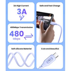USAMS καλώδιο USB-C σε USB US-SJ619, 3A, 1m, μαύρο | Καλώδια - Αντάπτορες | elabstore.gr