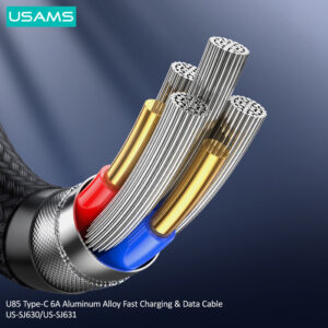 USAMS καλώδιο USB-C σε USB US-SJ630, 6A, 1.2m, μαύρο | Καλώδια - Αντάπτορες | elabstore.gr