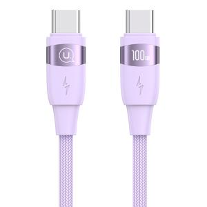 USAMS καλώδιο USB-C σε USB-C US-SJ632, 100W PD, 1.2m, μωβ | Καλώδια - Αντάπτορες | elabstore.gr