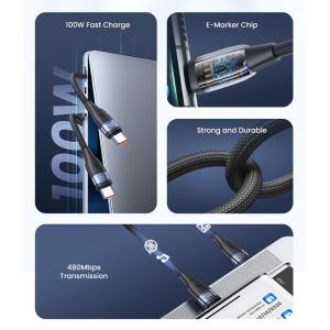 USAMS καλώδιο USB-C σε USB-C US-SJ633, 100W PD, 2m, μαύρο | eLabstore.gr USAMS καλώδιο USB-C σε USB-C US-SJ633, 100W PD, 2m, μαύρο | Καλώδια - Αντάπτορες | elabstore.gr