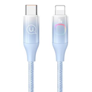 USAMS καλώδιο Lightning σε USB-C US-SJ638, 30W PD, 1.2m, μπλε | Καλώδια - Αντάπτορες | elabstore.gr