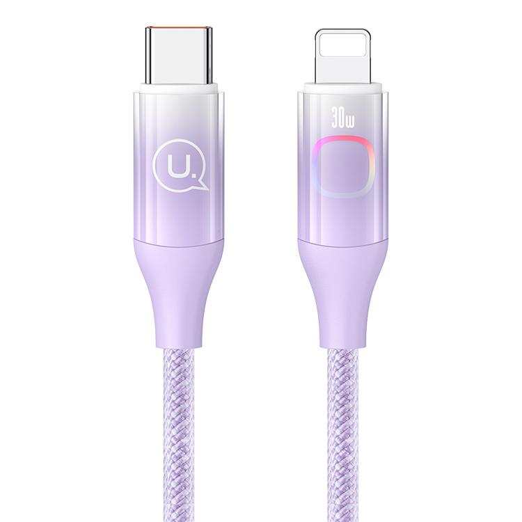 USAMS καλώδιο Lightning σε USB-C US-SJ638, 30W PD, 1.2m, μωβ | eLabstore.gr USAMS καλώδιο Lightning σε USB-C US-SJ638, 30W PD, 1.2m, μωβ | Καλώδια - Αντάπτορες | elabstore.gr