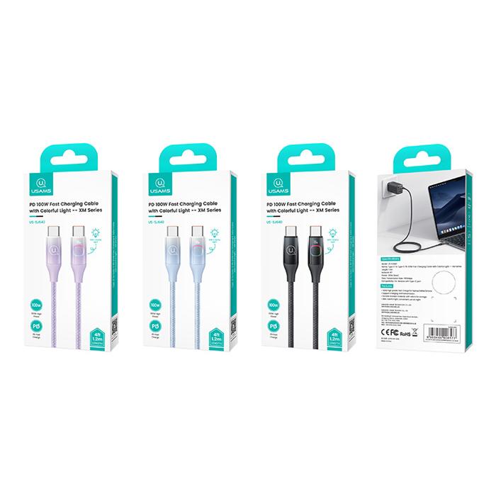 USAMS καλώδιο USB-C σε USB-C US-SJ640, 100W PD, 1.2m, μαύρο | eLabstore.gr USAMS καλώδιο USB-C σε USB-C US-SJ640, 100W PD, 1.2m, μαύρο | Καλώδια - Αντάπτορες | elabstore.gr