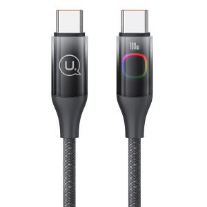USAMS καλώδιο USB-C σε USB-C US-SJ640, 100W PD, 1.2m, μαύρο | Καλώδια - Αντάπτορες | elabstore.gr