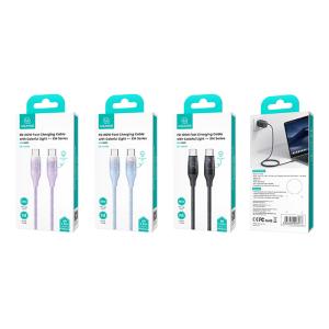 USAMS καλώδιο USB-C σε USB-C US-SJ640, 100W PD, 1.2m, μπλε | Καλώδια - Αντάπτορες | elabstore.gr