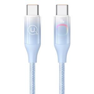 USAMS καλώδιο USB-C σε USB-C US-SJ640, 100W PD, 1.2m, μπλε | Καλώδια - Αντάπτορες | elabstore.gr