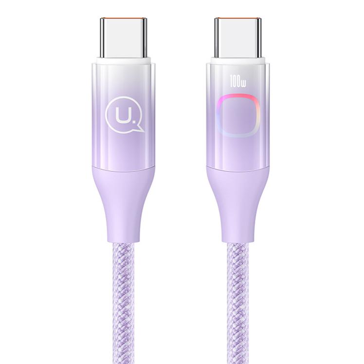 USAMS καλώδιο USB-C σε USB-C US-SJ640, 100W PD, 1.2m, μωβ | eLabstore.gr USAMS καλώδιο USB-C σε USB-C US-SJ640, 100W PD, 1.2m, μωβ | Καλώδια - Αντάπτορες | elabstore.gr