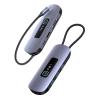 USAMS docking station US-SJ643, 8 θυρών, USB-C, 4K, 100W PD, LAN, γκρι | Συνοδευτικά PC | elabstore.gr
