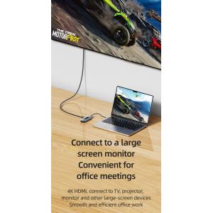 USAMS docking station US-SJ643, 8 θυρών, USB-C, 4K, 100W PD, LAN, γκρι | eLabstore.gr