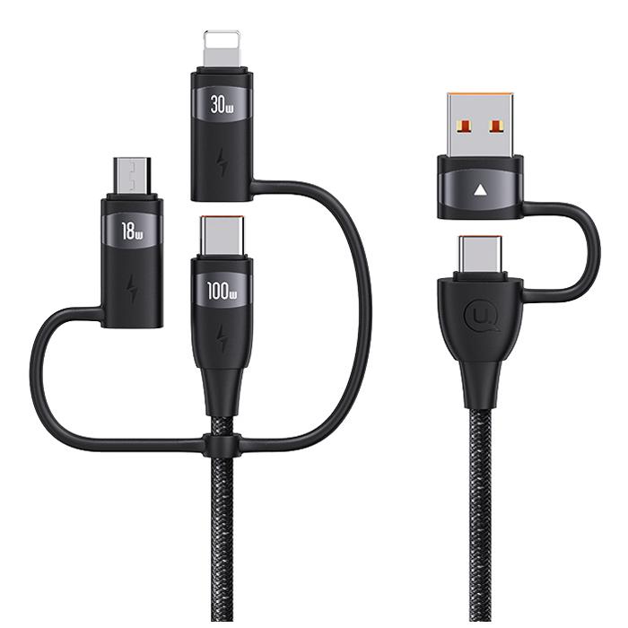 USAMS καλώδιο USB/USB-C σε 3 in 1 US-SJ646, PD 100W, 2m, μαύρο | eLabstore.gr USAMS καλώδιο USB/USB-C σε 3 in 1 US-SJ646, PD 100W, 2m, μαύρο | Καλώδια - Αντάπτορες | elabstore.gr