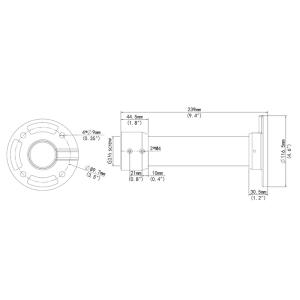 UNIARCH βάση κάμερας TR-CE45-IN, μεταλλική, λευκή | Κάμερες Ασφαλείας | elabstore.gr