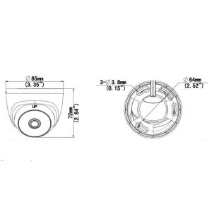 UNIARCH υβριδική κάμερα UAC-T132-F28-H, 2.8mm, 2MP, IR 20m | Κάμερες Ασφαλείας | elabstore.gr