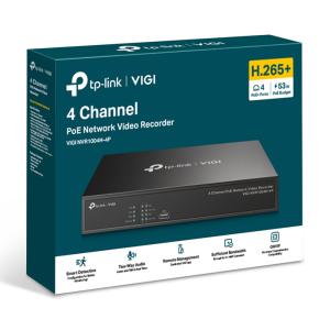 TP-LINK NVR καταγραφικό VIGI NVR1004H-4P, 8MP, 4 κανάλια PoE, Ver. 1.0 | eLabstore.gr TP-LINK NVR καταγραφικό VIGI NVR1004H-4P, 8MP, 4 κανάλια PoE, Ver. 1.0 | Κάμερες Ασφαλείας | elabstore.gr