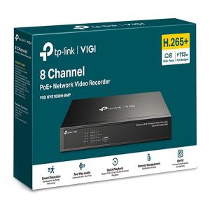 TP-LINK NVR καταγραφικό VIGI NVR1008H-8MP, 8MP, 8 κανάλια PoE, Ver. 1.0 | Κάμερες Ασφαλείας | elabstore.gr