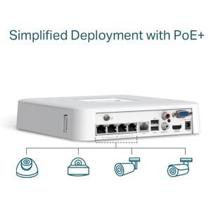 TP-LINK NVR καταγραφικό VIGI NVR1104H-4P, 8MP, 4 κανάλια PoE+, Ver. 1.0 | eLabstore.gr TP-LINK NVR καταγραφικό VIGI NVR1104H-4P, 8MP, 4 κανάλια PoE+, Ver. 1.0 | Κάμερες Ασφαλείας | elabstore.gr