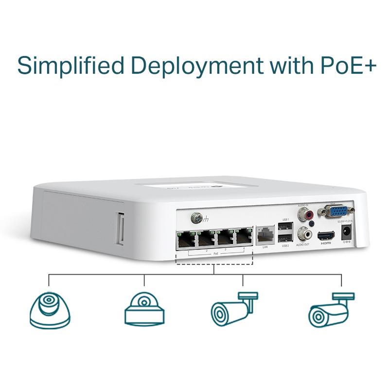 TP-LINK NVR καταγραφικό VIGI NVR1104H-4P, 8MP, 4 κανάλια PoE+, Ver. 1.0 | eLabstore.gr TP-LINK NVR καταγραφικό VIGI NVR1104H-4P, 8MP, 4 κανάλια PoE+, Ver. 1.0 | Κάμερες Ασφαλείας | elabstore.gr