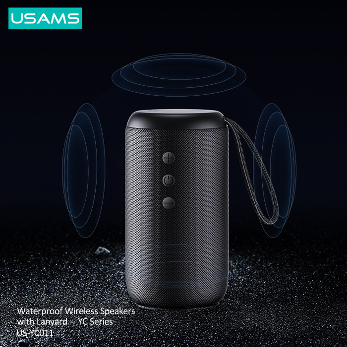 USAMS φορητό ηχείο US-YC011, 10W, Bluetooth, 2000mAh, μαύρο | eLabstore.gr USAMS φορητό ηχείο US-YC011, 10W, Bluetooth, 2000mAh, μαύρο | Εικόνα & Ήχος | elabstore.gr
