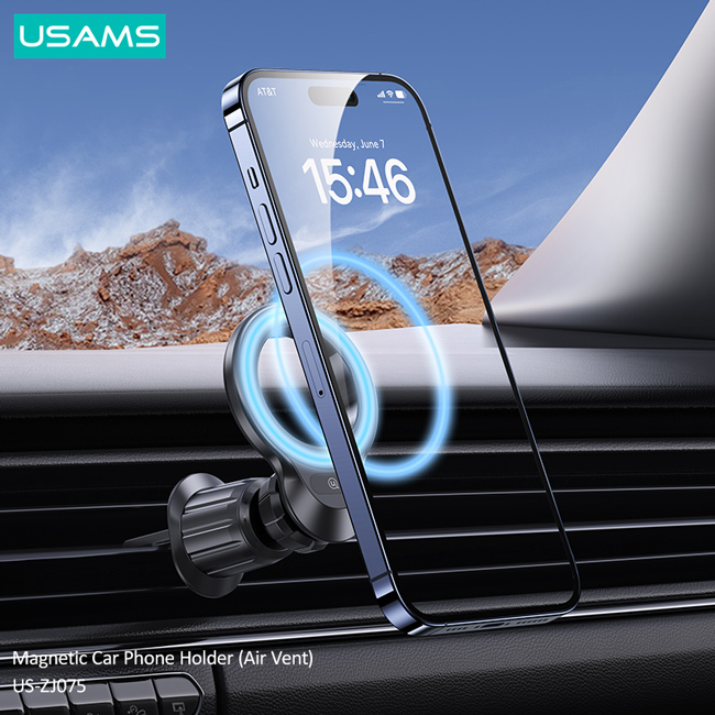 USAMS βάση smartphone αυτοκινήτου US-ZJ075, αεραγωγών, μαγνητική, μαύρη | eLabstore.gr USAMS βάση smartphone αυτοκινήτου US-ZJ075, αεραγωγών, μαγνητική, μαύρη | Αξεσουάρ κινητών | elabstore.gr