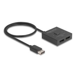 DELOCK DisplayPort switch 18906, 2 σε 1, bidirectional, 8K/30Hz, μαύρο | Καλώδια - Αντάπτορες | elabstore.gr