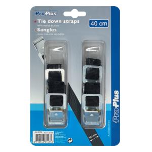 PROPLUS ιμάντες πρόσδεσης 321285 με μεταλλική αγκράφα, 40cm, μαύρο, 4τμχ | Gadgets - Αξεσουάρ | elabstore.gr