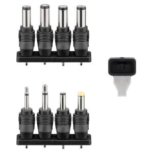 GOOBAY επιτοίχιος φορτιστής 53998 με 8 βύσματα, 3V-12V, 27W, μαύρος | Τροφοδοσία Ρεύματος | elabstore.gr