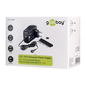 GOOBAY επιτοίχιος φορτιστής 53998 με 8 βύσματα, 3V-12V, 27W, μαύρος | Τροφοδοσία Ρεύματος | elabstore.gr