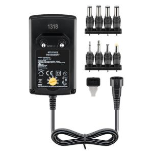 GOOBAY επιτοίχιος φορτιστής 53998 με 8 βύσματα, 3V-12V, 27W, μαύρος | Τροφοδοσία Ρεύματος | elabstore.gr