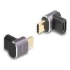 DELOCK αντάπτορας USB-C 60059, αρσενικό σε θηλυκό, 100W, 40Gbps, γκρι | Καλώδια - Αντάπτορες | elabstore.gr