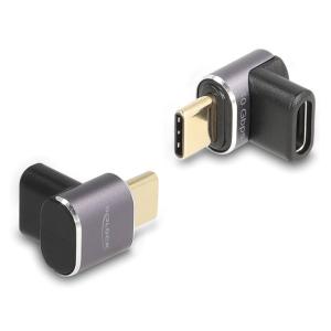 DELOCK αντάπτορας USB-C 60059, αρσενικό σε θηλυκό, 100W, 40Gbps, γκρι | Καλώδια - Αντάπτορες | elabstore.gr