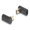 DELOCK αντάπτορας USB-C 60246, αρσενικό σε θηλυκό, 240W, 40Gbps, μαύρος | Καλώδια - Αντάπτορες | elabstore.gr