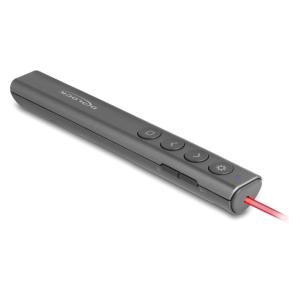Delock presenter 64250 με laser & πλήκτρα, επαναφορτιζόμενο, 50m, γκρι | Εικόνα & Ήχος | elabstore.gr