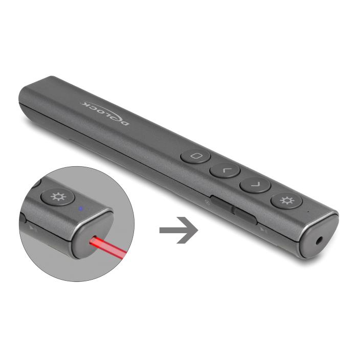Delock presenter 64250 με laser & πλήκτρα, επαναφορτιζόμενο, 50m, γκρι | eLabstore.gr Delock presenter 64250 με laser & πλήκτρα, επαναφορτιζόμενο, 50m, γκρι | Εικόνα & Ήχος | elabstore.gr