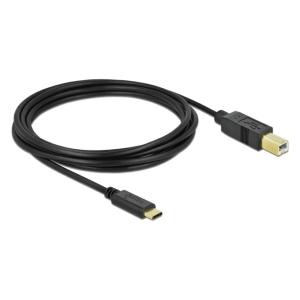 DELOCK καλώδιο USB-C σε USB Type B 83666, 480Mbps, 3m, μαύρο | Καλώδια - Αντάπτορες | elabstore.gr