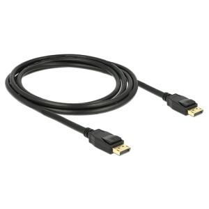 DELOCK καλώδιο DisplayPort 1.2 83806, 4K/60Hz, 21.6Gbps, 2m, μαύρο | Καλώδια - Αντάπτορες | elabstore.gr