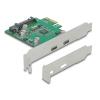 DELOCK κάρτα επέκτασης PCIe x1 σε 2x USB-C 90493, 5Gbps | PC & Αναβάθμιση | elabstore.gr