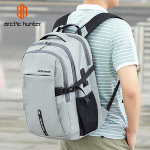 ARCTIC HUNTER τσάντα πλάτης B00388 με θήκη laptop 15.6", USB, 27L, γκρι | Προσωπική Φροντίδα | elabstore.gr
