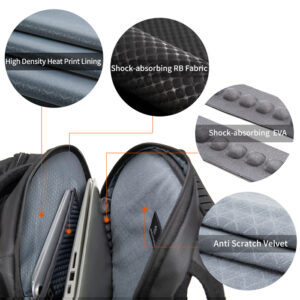 ARCTIC HUNTER τσάντα πλάτης B00388 με θήκη laptop 15.6", USB, 27L, γκρι | Προσωπική Φροντίδα | elabstore.gr
