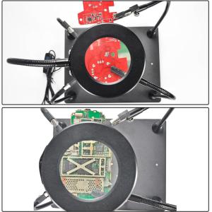 KAISI βάση πλακέτας PCB TE-808 με μεγεθυντικό φακό & βραχίονες, μαύρη | Εργαλεία | elabstore.gr
