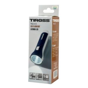 TIROSS φορητός φακός LED TS-2205, 60lm + 35lm, μπλε | Φωτισμός | elabstore.gr