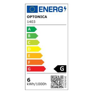 OPTONICA LED λάμπα G45 1403, 5.5W, 2700K, 450lm, E14 | Φωτισμός | elabstore.gr