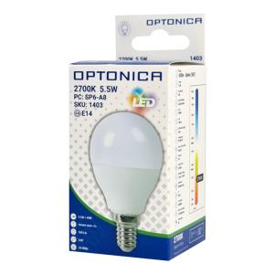 OPTONICA LED λάμπα G45 1403, 5.5W, 2700K, 450lm, E14 | eLabstore.gr OPTONICA LED λάμπα G45 1403, 5.5W, 2700K, 450lm, E14 | Φωτισμός | elabstore.gr