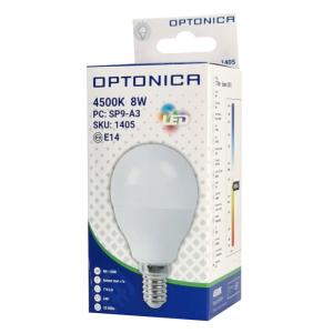 OPTONICA LED λάμπα G45 1405, 8W, 4500K, 710lm, E14 | Φωτισμός | elabstore.gr
