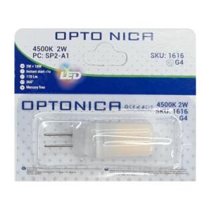 OPTONICA LED λάμπα 1616, 2W, 4500K, 170lm, G4 | eLabstore.gr OPTONICA LED λάμπα 1616, 2W, 4500K, 170lm, G4 | Φωτισμός | elabstore.gr