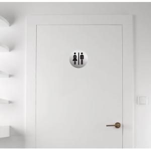 SEILFLECHTER πινακίδα WC γυναικών/ανδρών 972069, αυτοκόλλητη, Φ75mm | Οικιακός εξοπλισμός | elabstore.gr