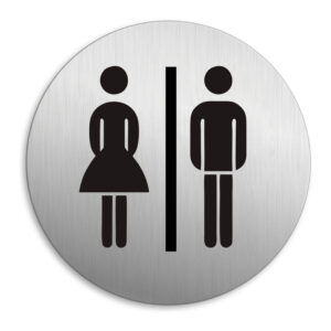 SEILFLECHTER πινακίδα WC γυναικών/ανδρών 972069, αυτοκόλλητη, Φ75mm | Οικιακός εξοπλισμός | elabstore.gr