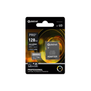 PLATINET microSDXC Secure digital + adapter SD 128GB CLASS 10  PMMSDX128UII | Περιφερειακά | elabstore.gr
