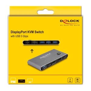 DELOCK DisplayPort KVM switch 18646 με 4x θύρες USB 5Gbps, 8K/30Hz, γκρι | eLabstore.gr DELOCK DisplayPort KVM switch 18646 με 4x θύρες USB 5Gbps, 8K/30Hz, γκρι | Καλώδια - Αντάπτορες | elabstore.gr