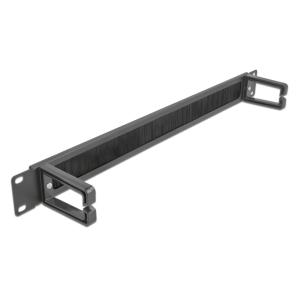 DELOCK cable management 66486, 19"/1U rack, 2x γάντζοι & βούρτσα, μαύρο | Εξοπλισμός IT | elabstore.gr