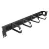 DELOCK cable management 67033, 19"/1U rack, 4x γάντζοι & βούρτσα, μαύρο | Εξοπλισμός IT | elabstore.gr